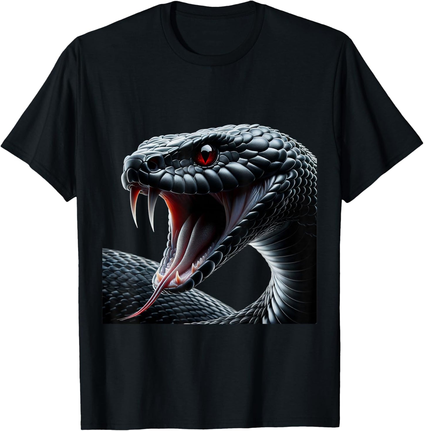 Black Mamba Gothic Shirt Venomous Snake Reptile , Black, S T-Shirt - T-Shirt | Black