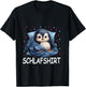 Penguin Official Sleep Shirt Cute Penguin Pyjamas Shirt, black T-Shirt - T-Shirt | Black