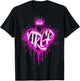 Virgo Airbrush Graffiti Heart Zodiac Astrology Design T-Shirt - T-Shirt | Black