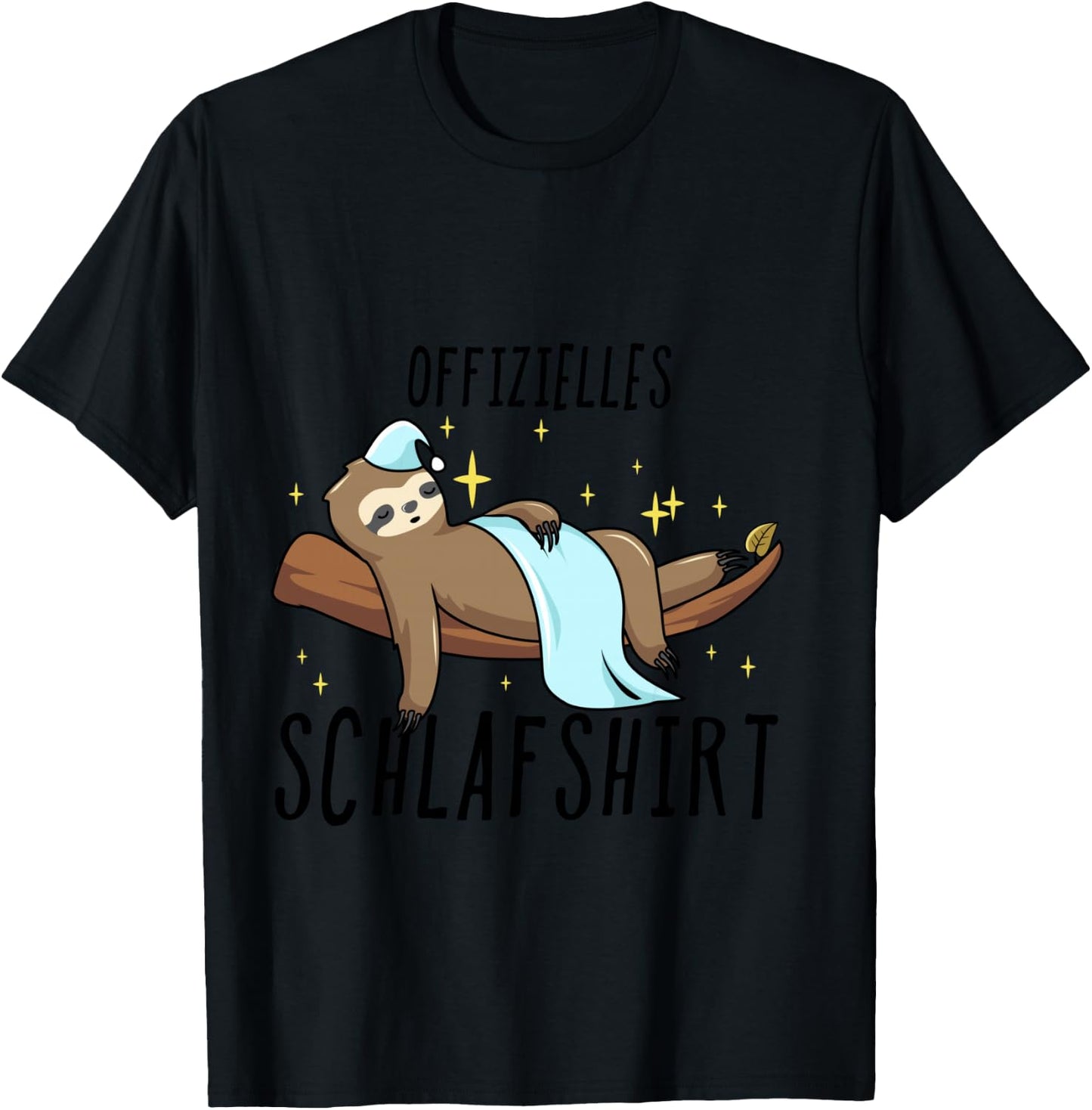 Sloth Pyjamas , blue T-Shirt - T-Shirt | Black