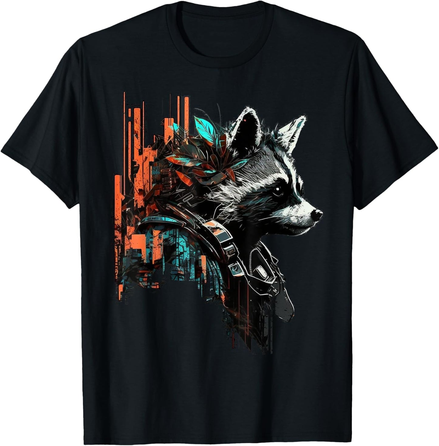 Waschbär Tierliebhaber Zoo Tierkunst Waschbär T-Shirt - T-Shirt | Black