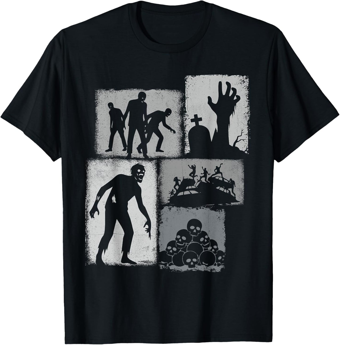 Zombie Vintage Collage Fantasy Lover T-Shirt - T-Shirt | Black