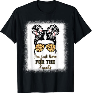 Kids Im Just Here For The Snack Baseball Sister Toddler Girl T-Shirt - T-Shirt | Black