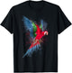 Parrot Colourful Art Animal Design Bird Animal , black T-Shirt - T-Shirt | Black