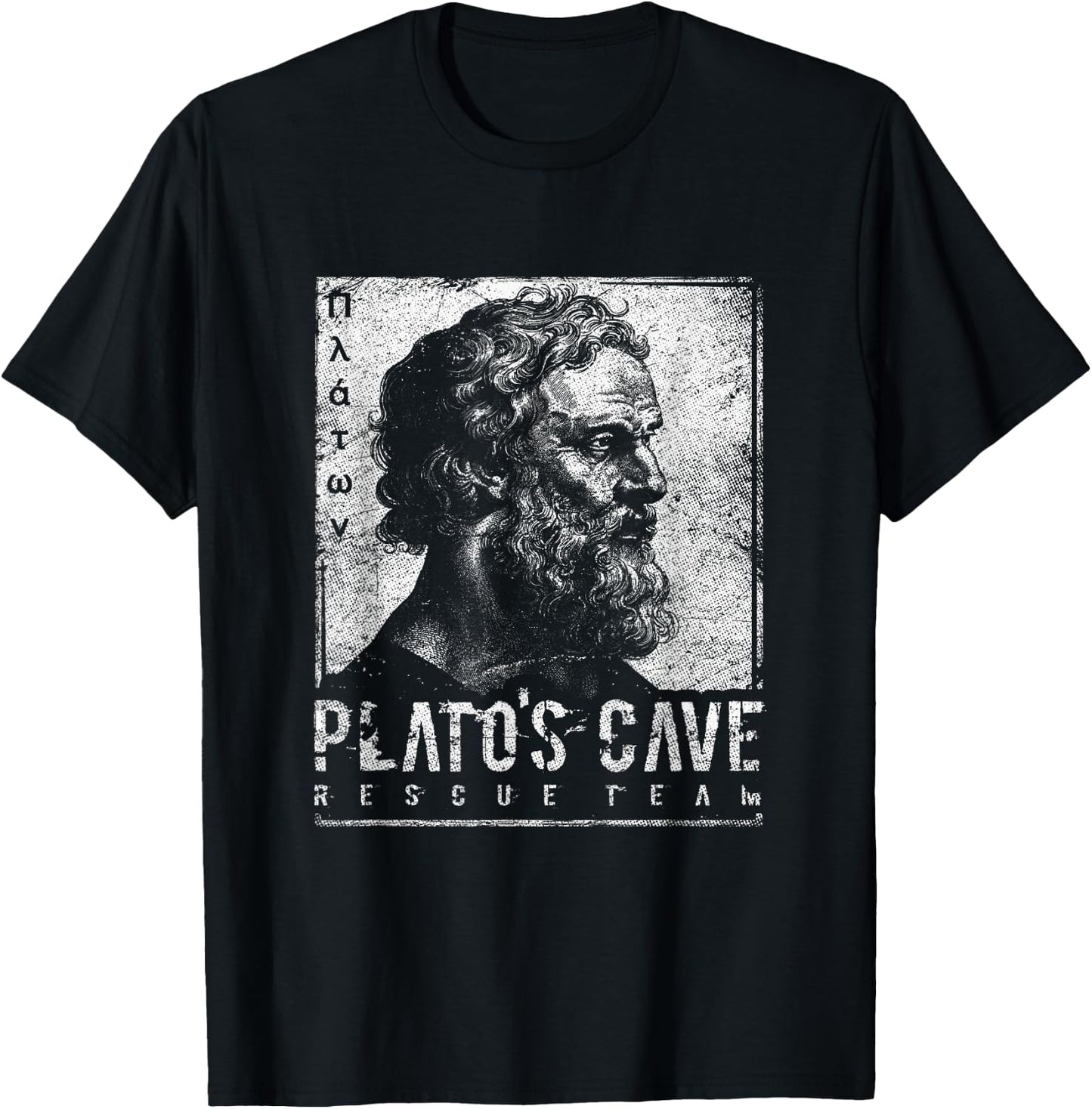 Platos Cave Rescue Team Platons Höhlengleichnis Philosophie T-Shirt - T-Shirt | Black