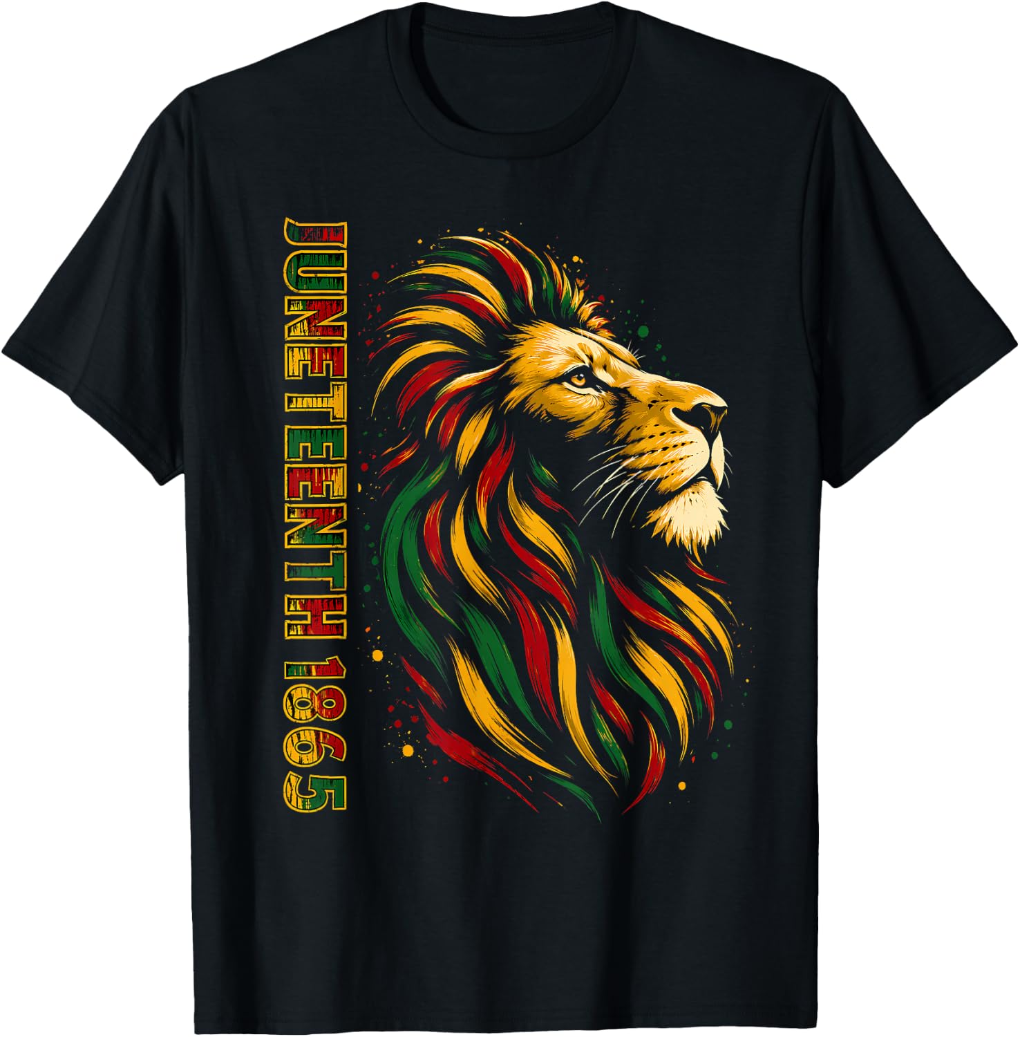 Juneteenth Shirt Lion June 19th 1865 Juneteenth Men T-Shirt - T-Shirt | Black