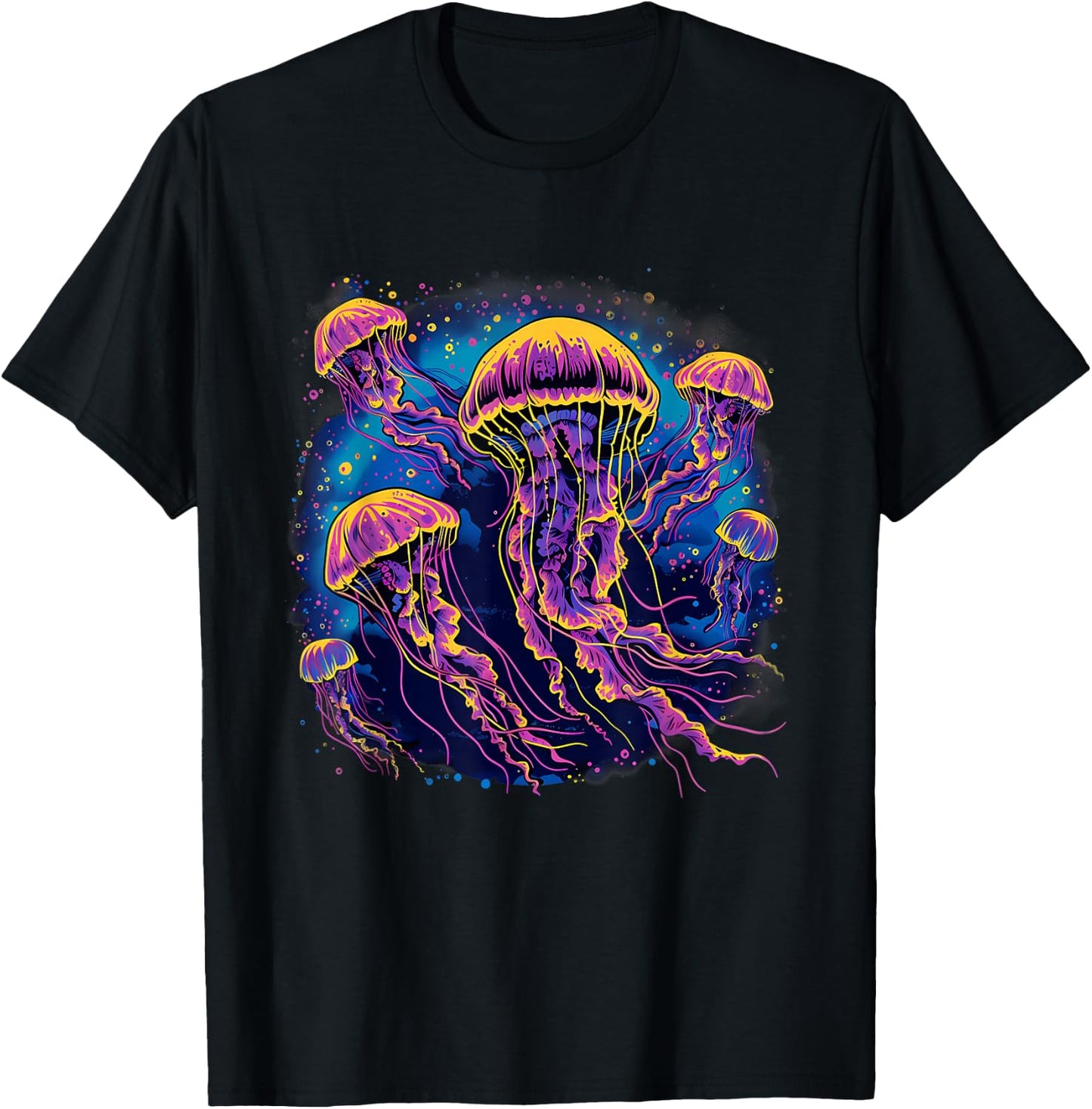 Jellyfish Sea Ocean Jellyfish Ocean Sea Animal Marine Mammal T-Shirt - T-Shirt | Black