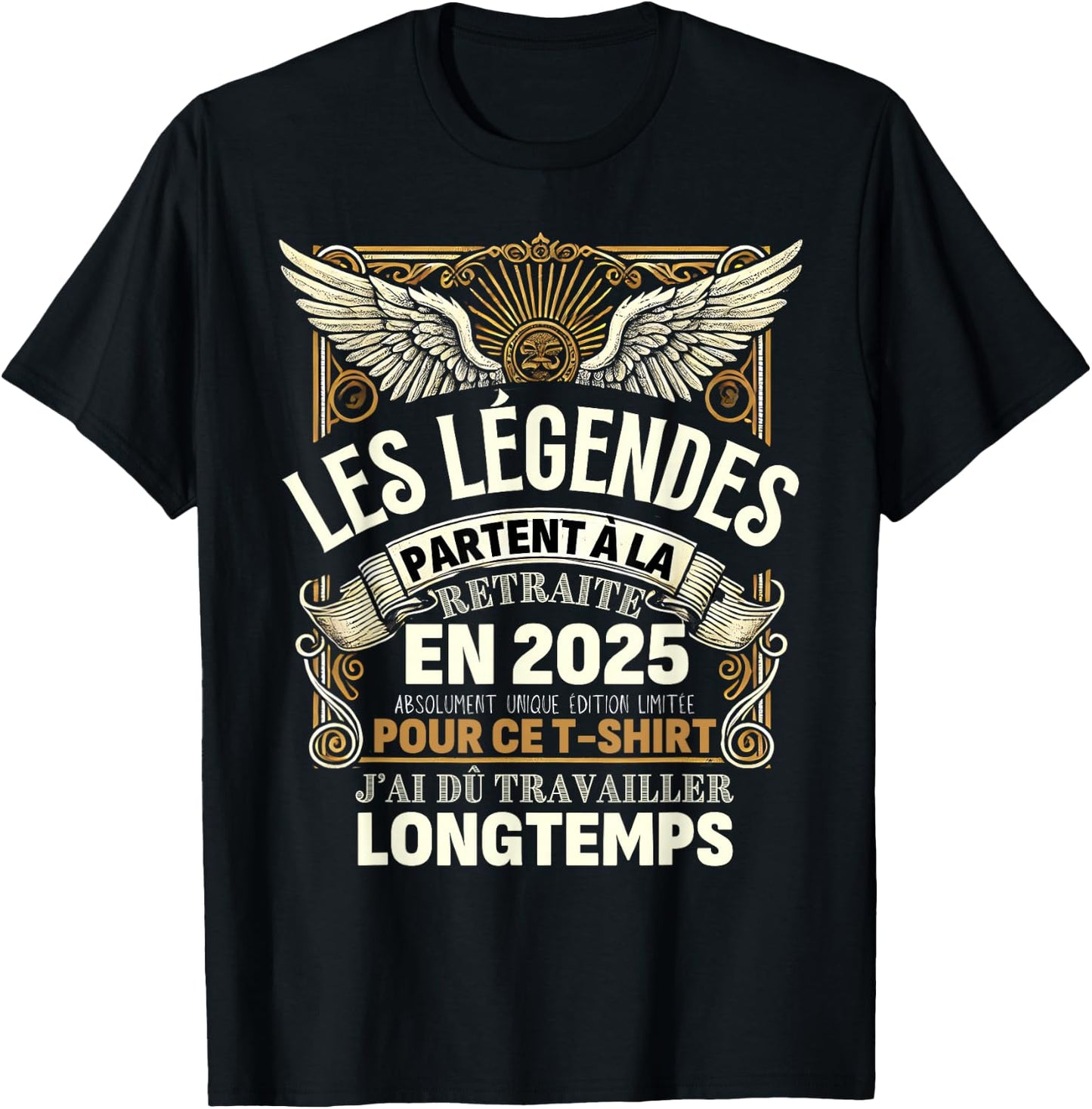 Retirement 2025 Man Retired 2025 T-Shirt - T-Shirt | Black