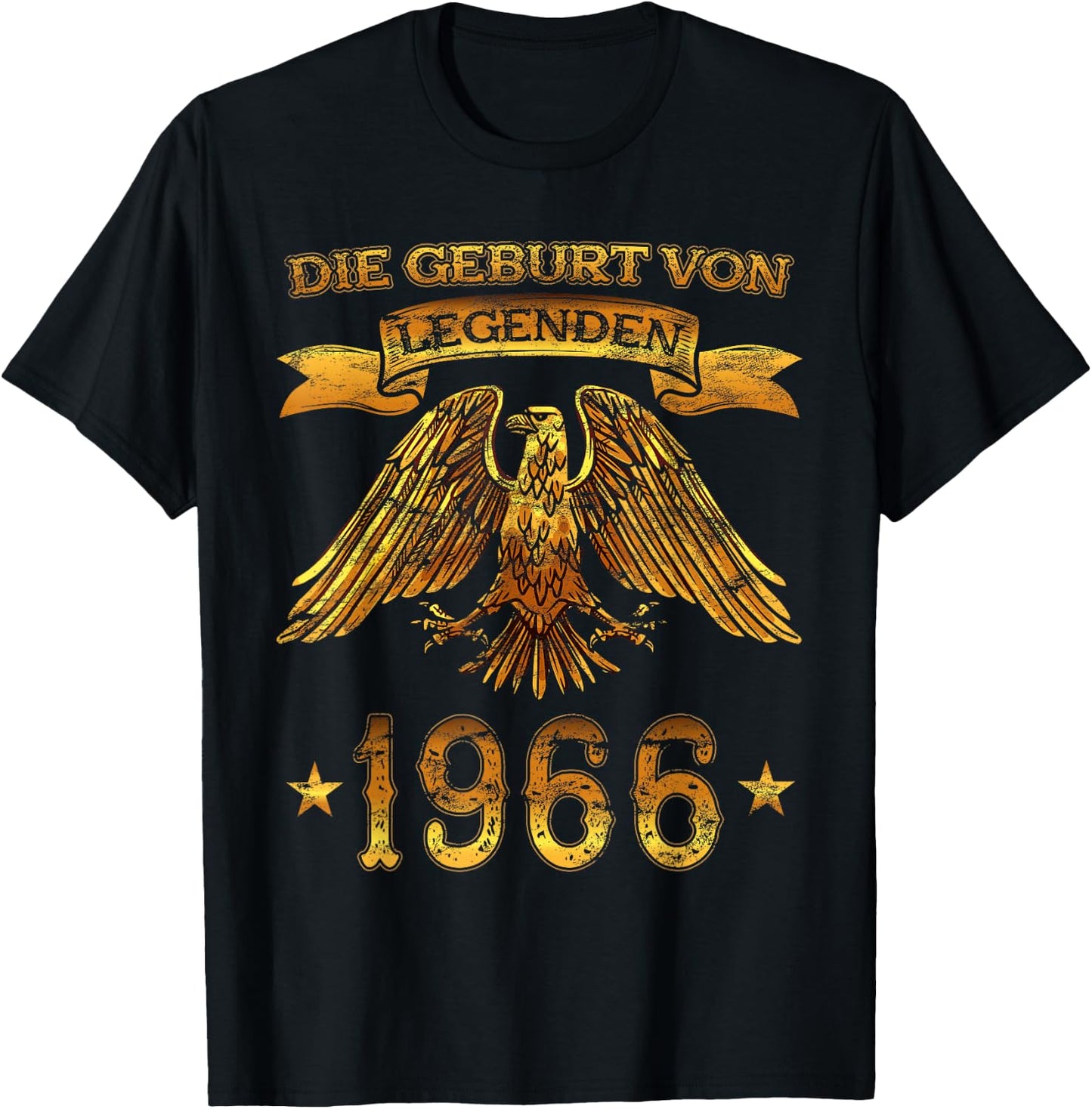 Men's "Die Geburt von Legenden" Vintage 1966 Birthday, black T-Shirt - T-Shirt | Black