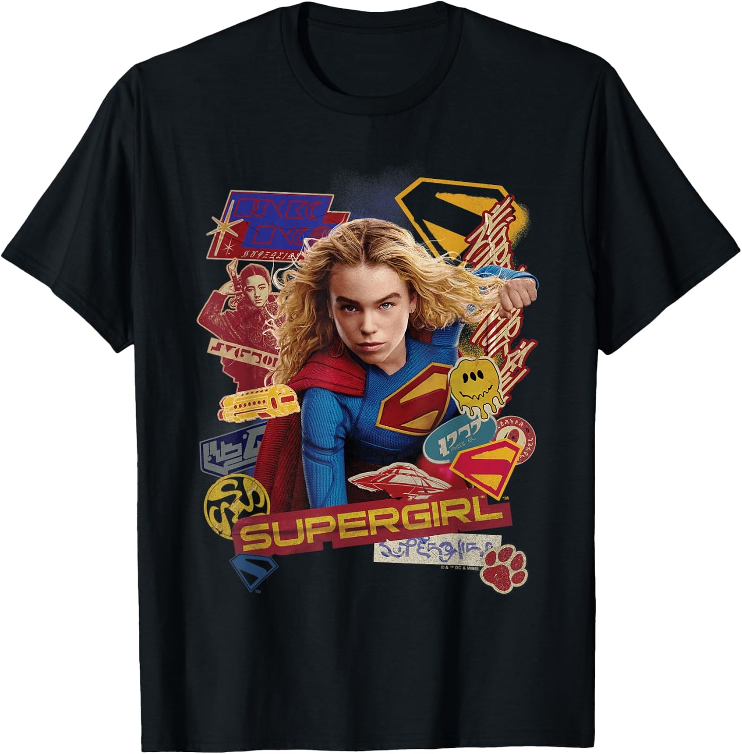 Supergirl 2026 Sticker Slap T-Shirt - T-Shirt | Black