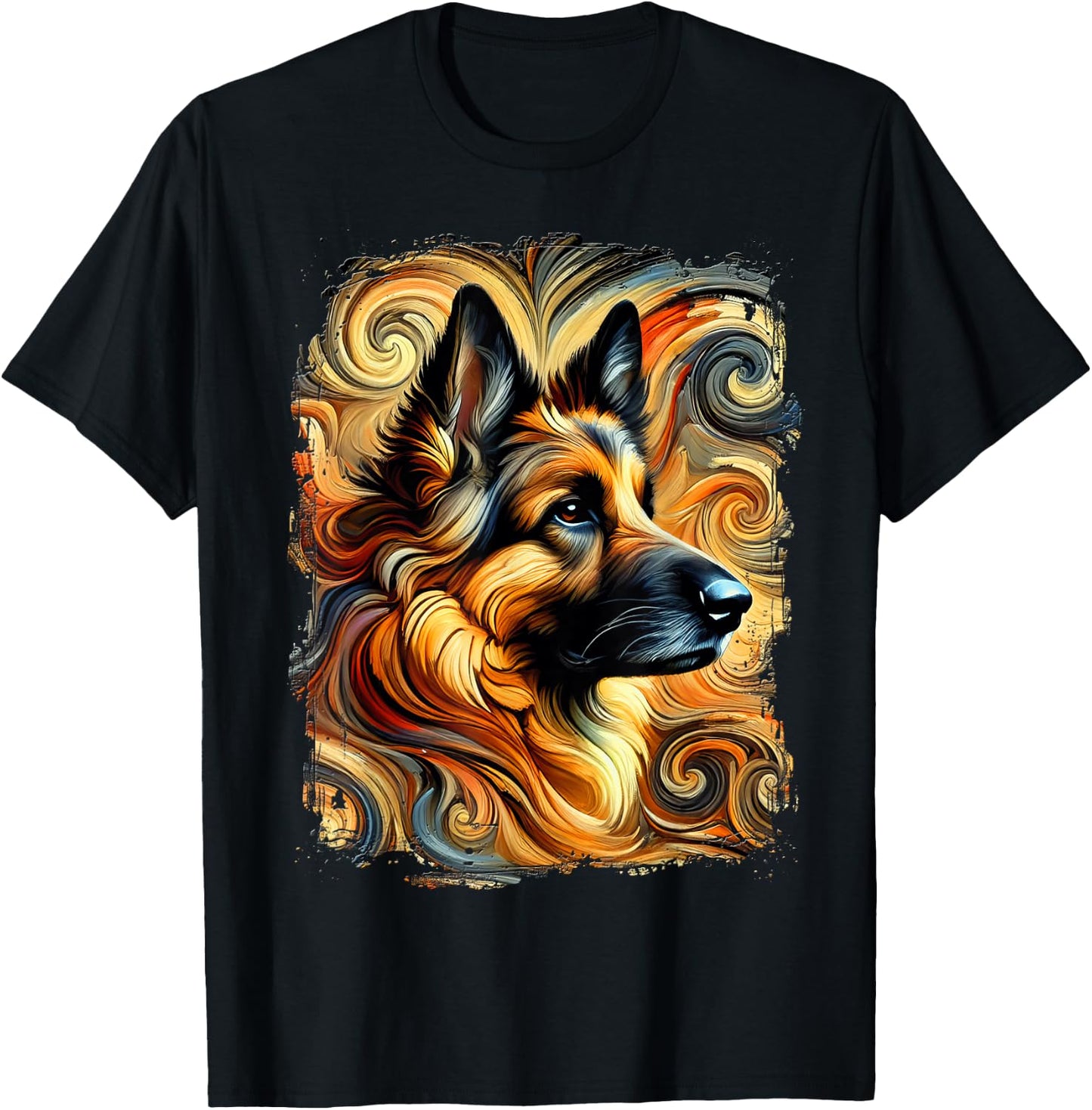 Cute Shepherd Dog Colourful Artwork Women Kids T-Shirt - T-Shirt | Black