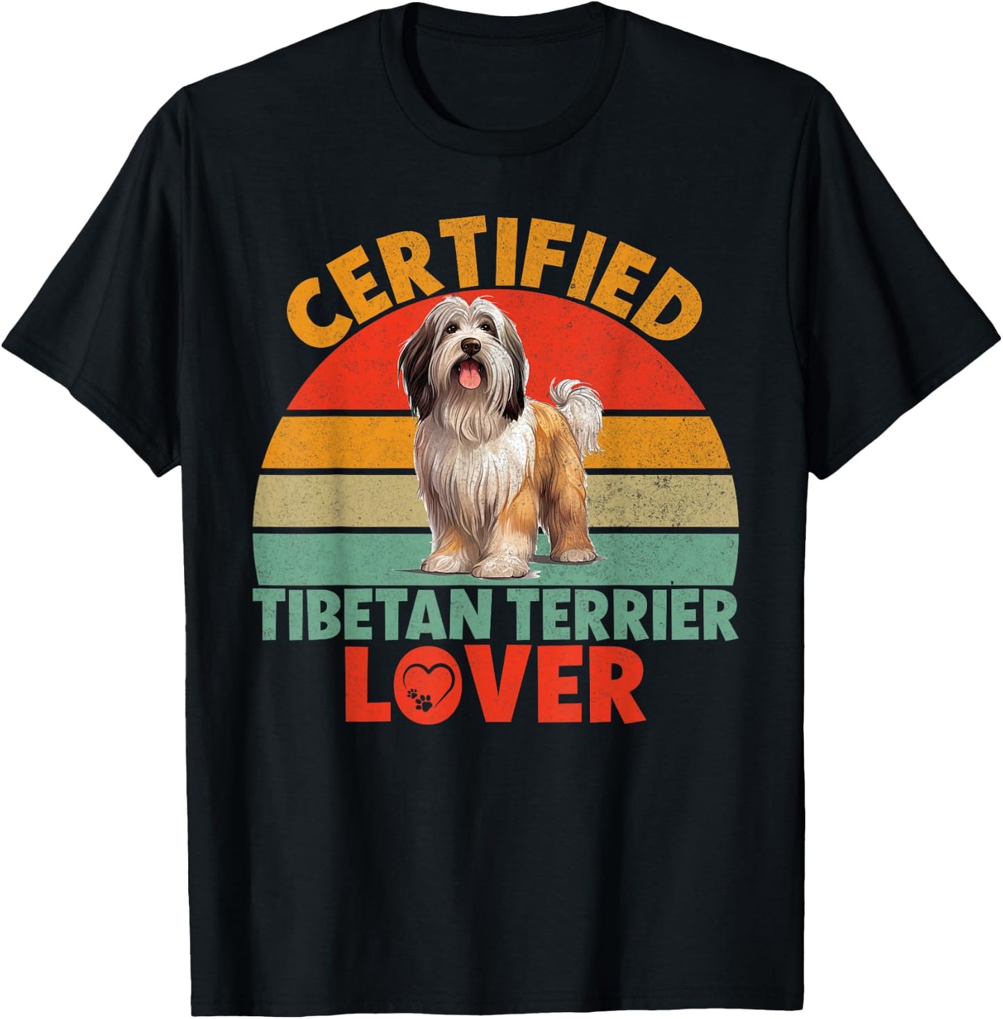 Certified Tibetan Terrier Lover T-Shirt - T-Shirt | Black