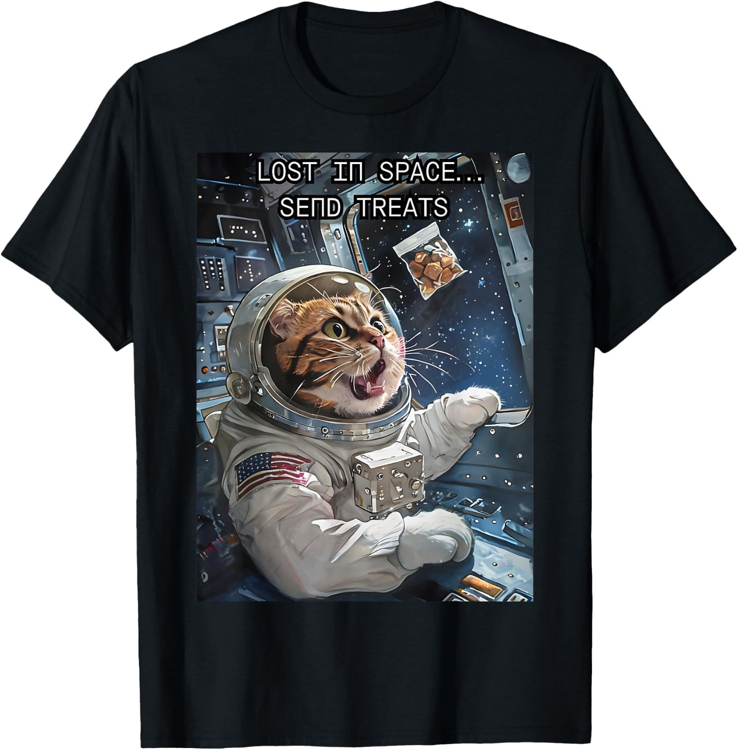 Lost in Space Send Treats T-Shirt - T-Shirt | Black