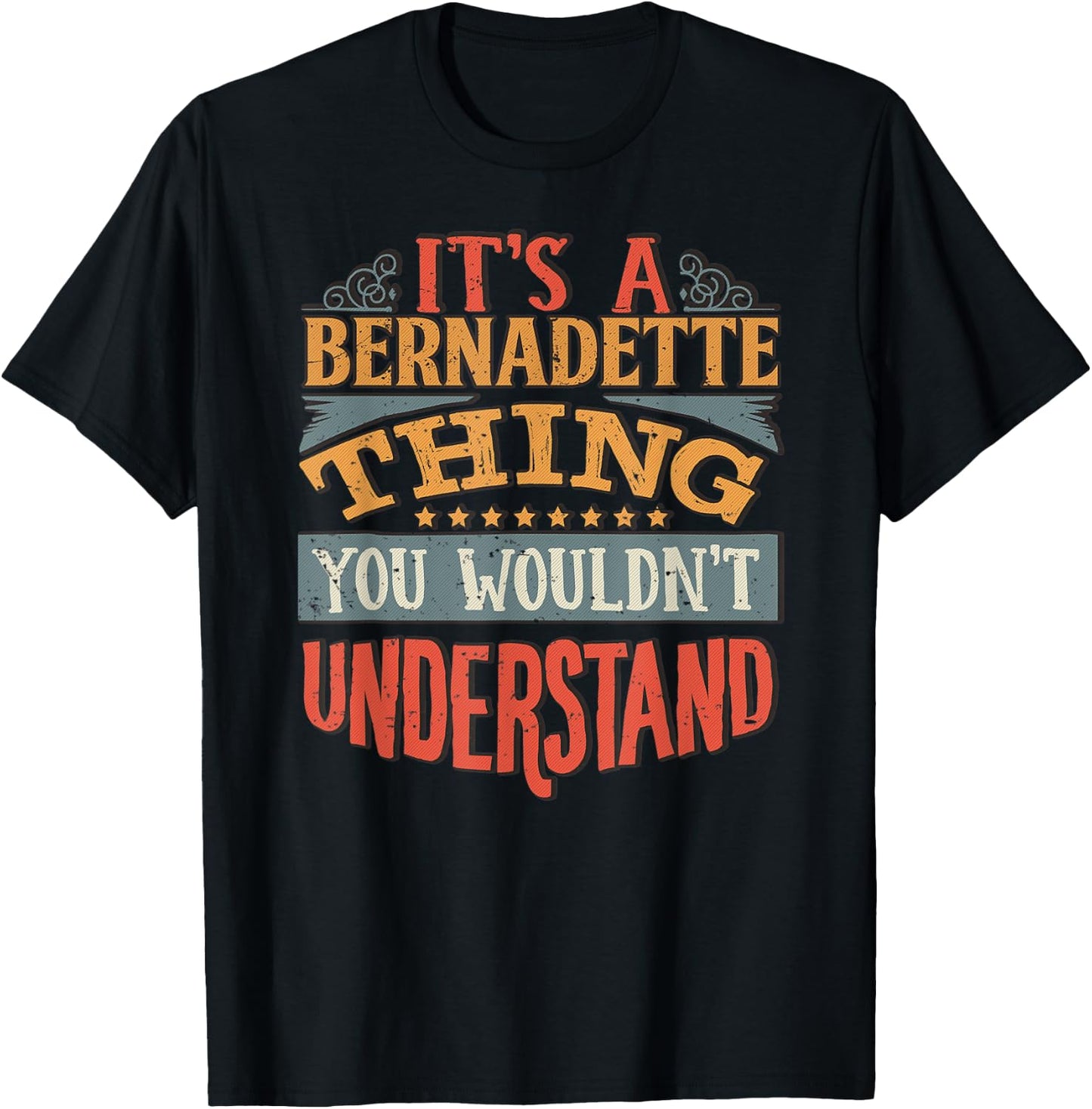 Bernadette Name T-Shirt - T-Shirt | Black