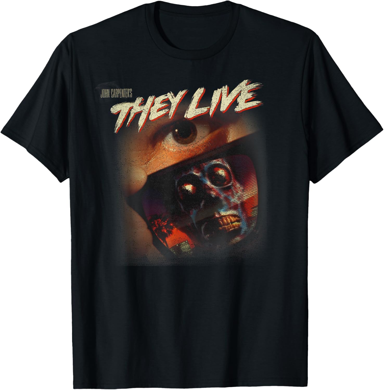 They Live Faded Poster T-Shirt - T-Shirt | Black