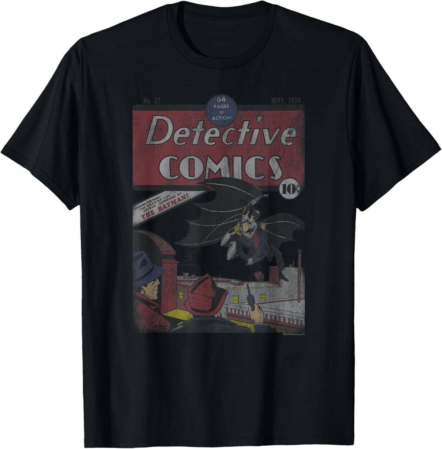 Batman Detective #27 Distressed T-Shirt - T-Shirt | Black