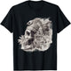 Mexican Maya Aztec Skull Native Maya Feathers Azteca T-Shirt - T-Shirt | Black