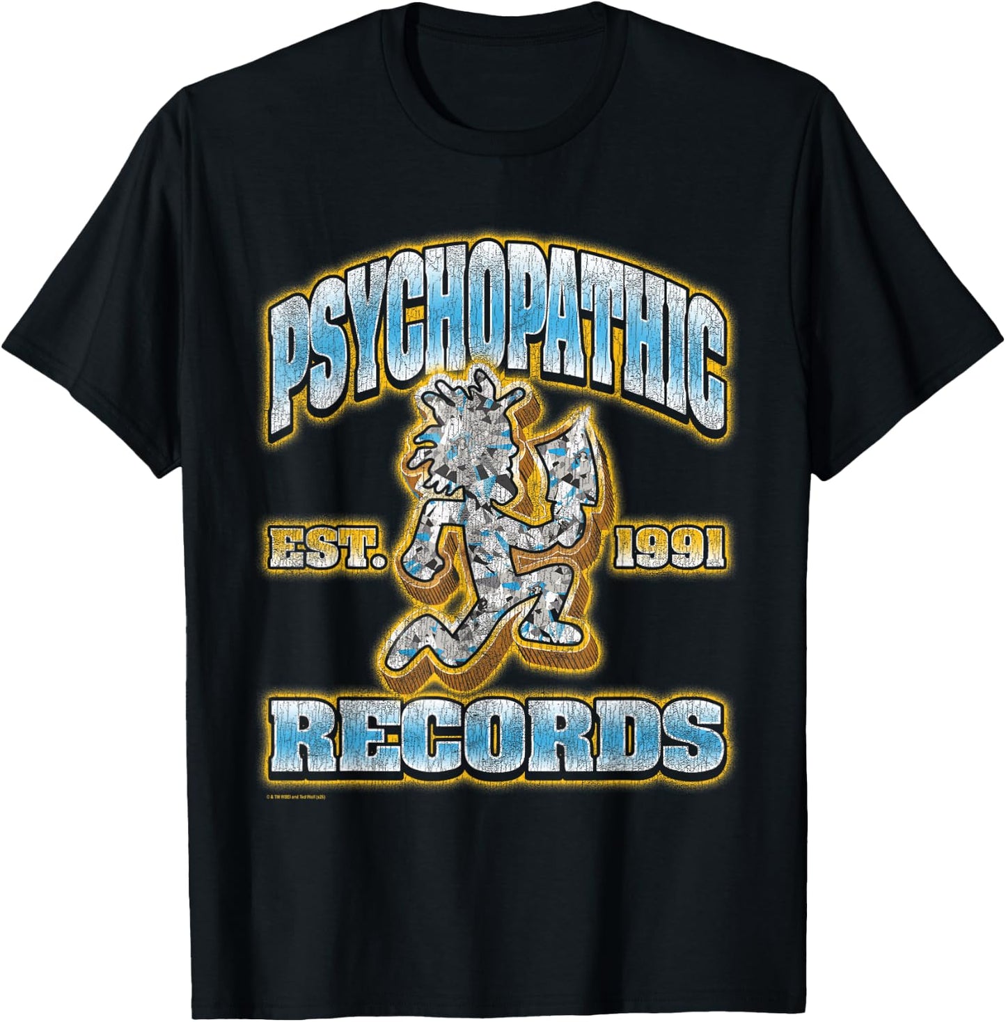 ICP Psychopathic Records Diamond Hatchetman 1991 Music T-Shirt - T-Shirt | Black