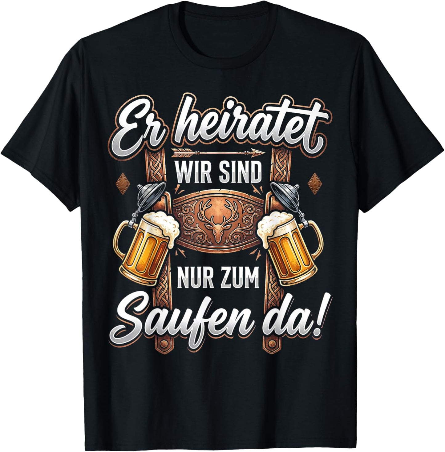 Junggesellenabschied Männer JGA Poltern Polterabend T-Shirt - T-Shirt | Black