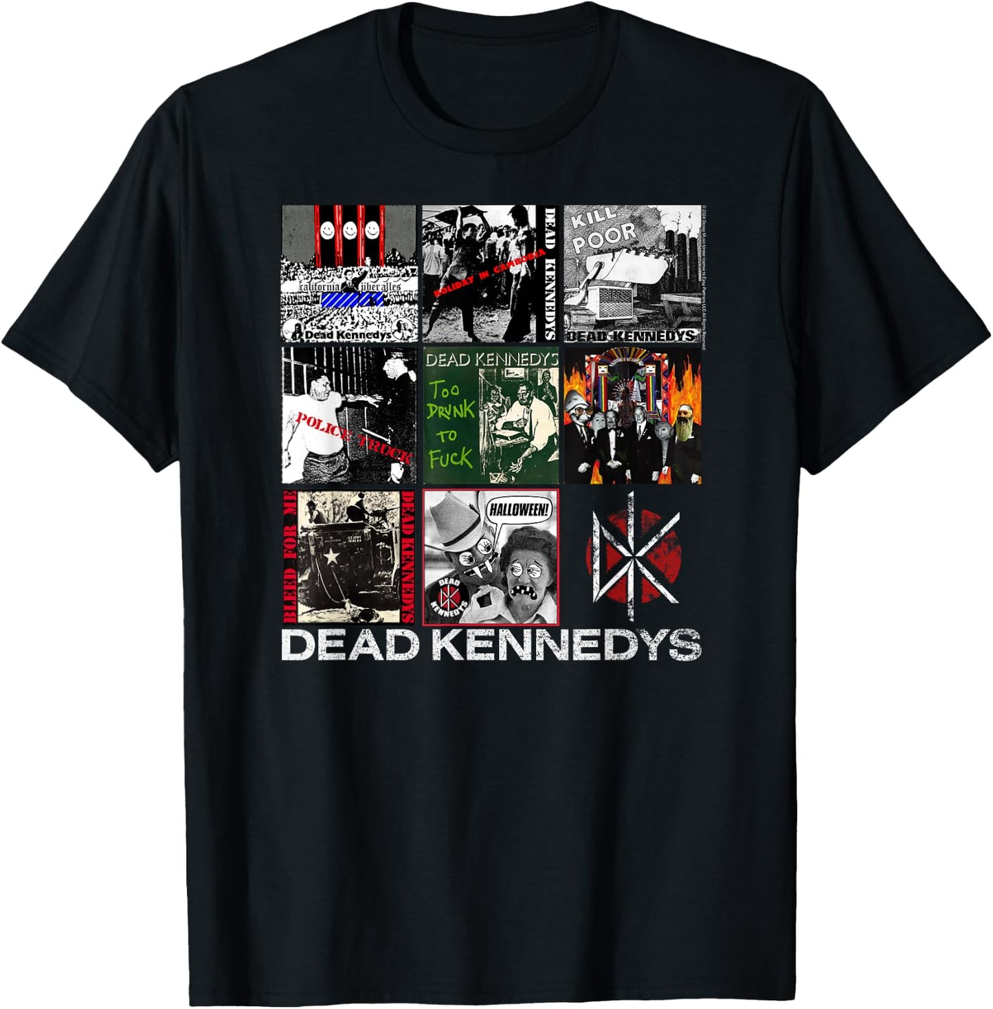 Dead Kennedys Singles Covers Vintage Punk Band T-Shirt - T-Shirt | Black