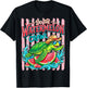 Do The Watermelon Crawl Turtle Girly Striped Summer Funny T-Shirt - T-Shirt | Black