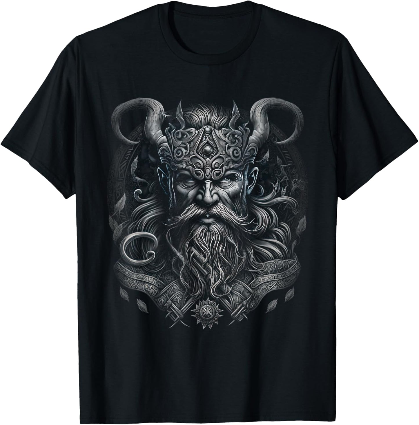Odin King of the Vikings Valhalla Viking Mythology , black T-Shirt - T-Shirt | Black