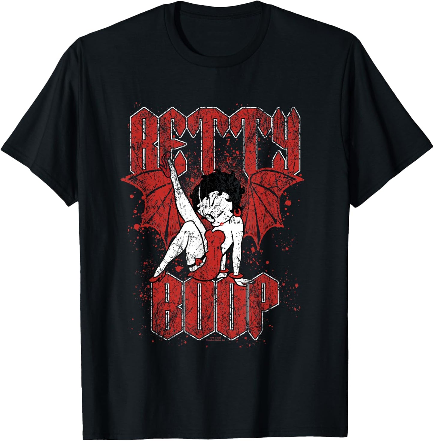 Betty Boop Betty with Wings T-Shirt - T-Shirt | Black