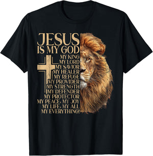 Adult - Black - Small - Short Sleeve - Classic - - Polyester 100% - Religious Symbol Design - Christians T-Shirt - T-Shirt | Black