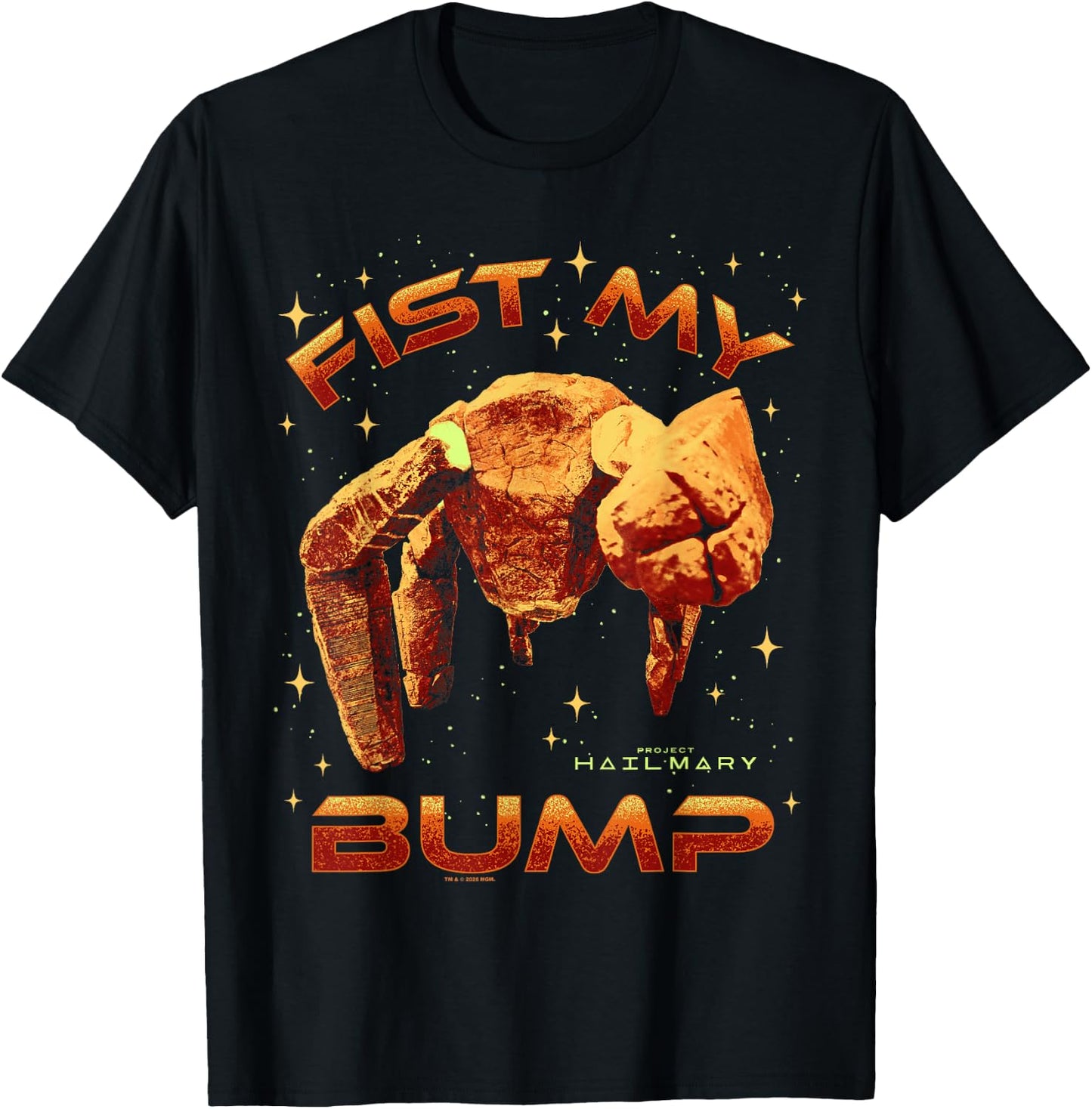 Project Hail Mary Fist My Bump Rocky The Alien Poster T-Shirt - T-Shirt | Black