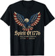 1776 2026 Patriotic Eagle American Freedom Anniversary T-Shirt - T-Shirt | Black