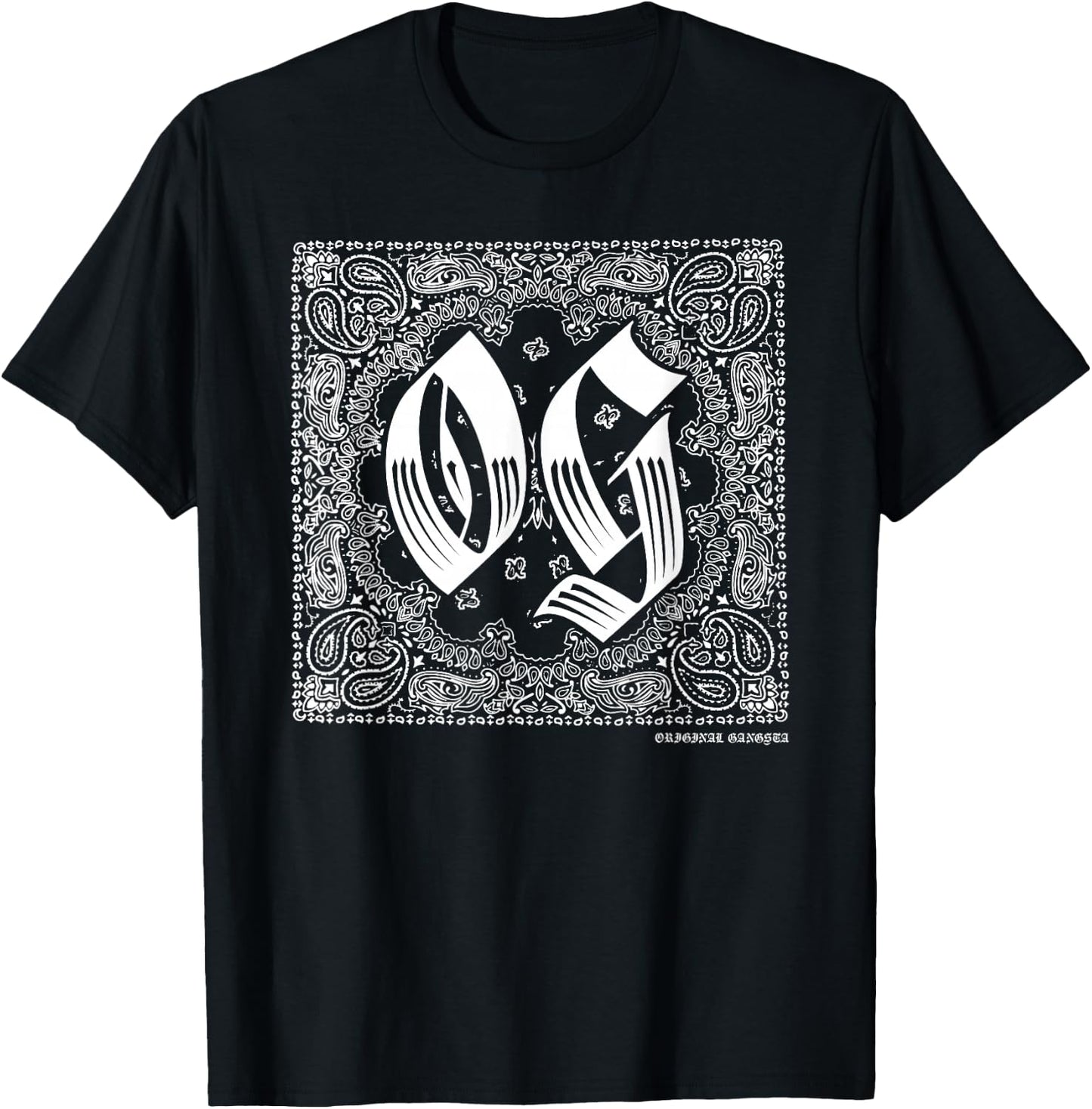 OG Bandana Original Gangster Cholo Clothing Westside Chicano T-Shirt - T-Shirt | Black