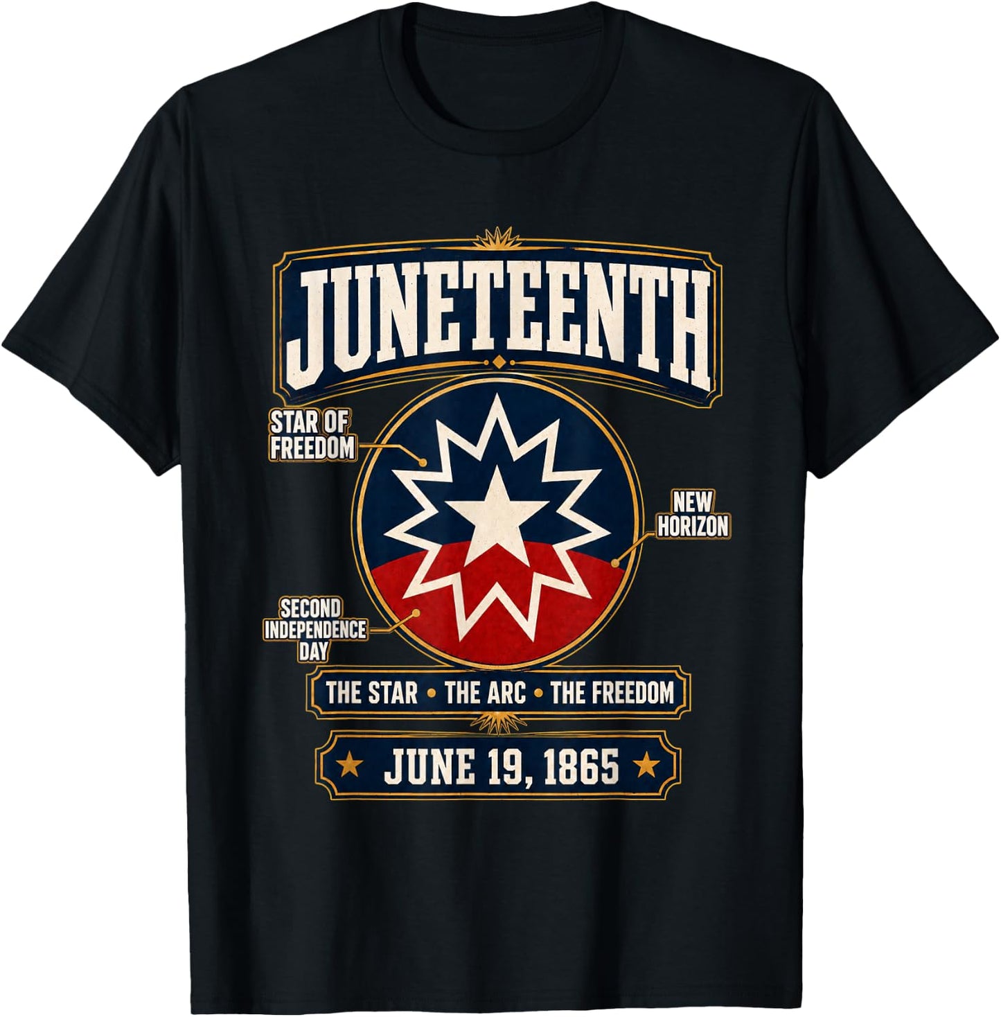 Juneteenth Flag Red White Blue Meaning Black Freedom Day Men T-Shirt - T-Shirt | Black