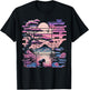 Backprint Japan Aesthetic Vaporwave Cherry Blossom T-Shirt - T-Shirt | Black