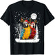 Parrot Under Moonlight Snow Christmas Pajama T-Shirt - T-Shirt | Black