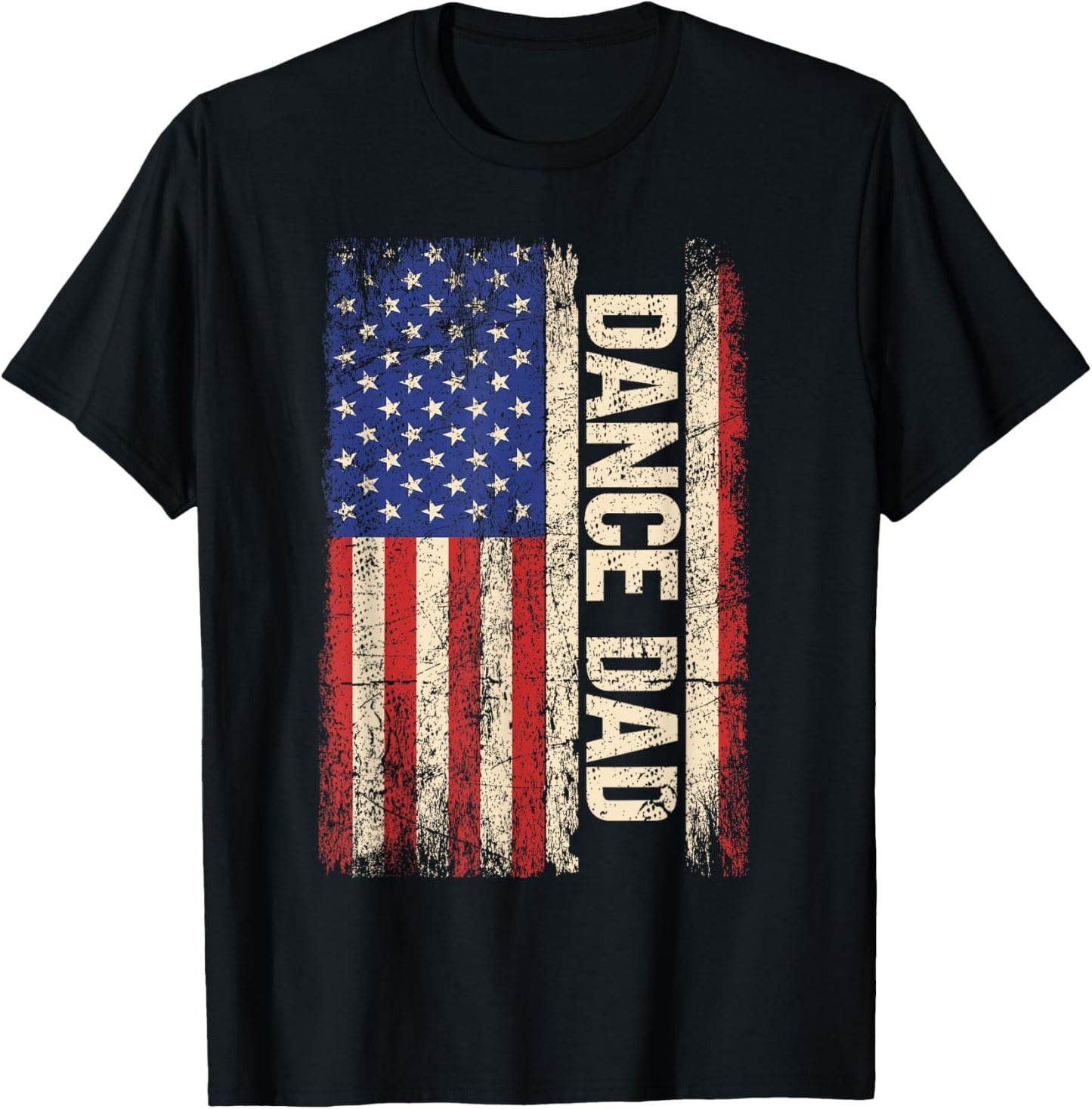 Dance Dad US American Flag Shirt Dancer Dancing Father Men T-Shirt - T-Shirt | Black