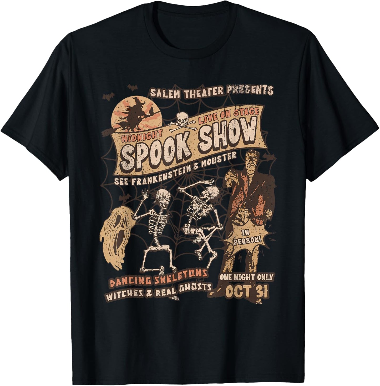Punk Rock Monster Mummy Horror Movie Fan Halloween Ghosts T-Shirt - T-Shirt | Black
