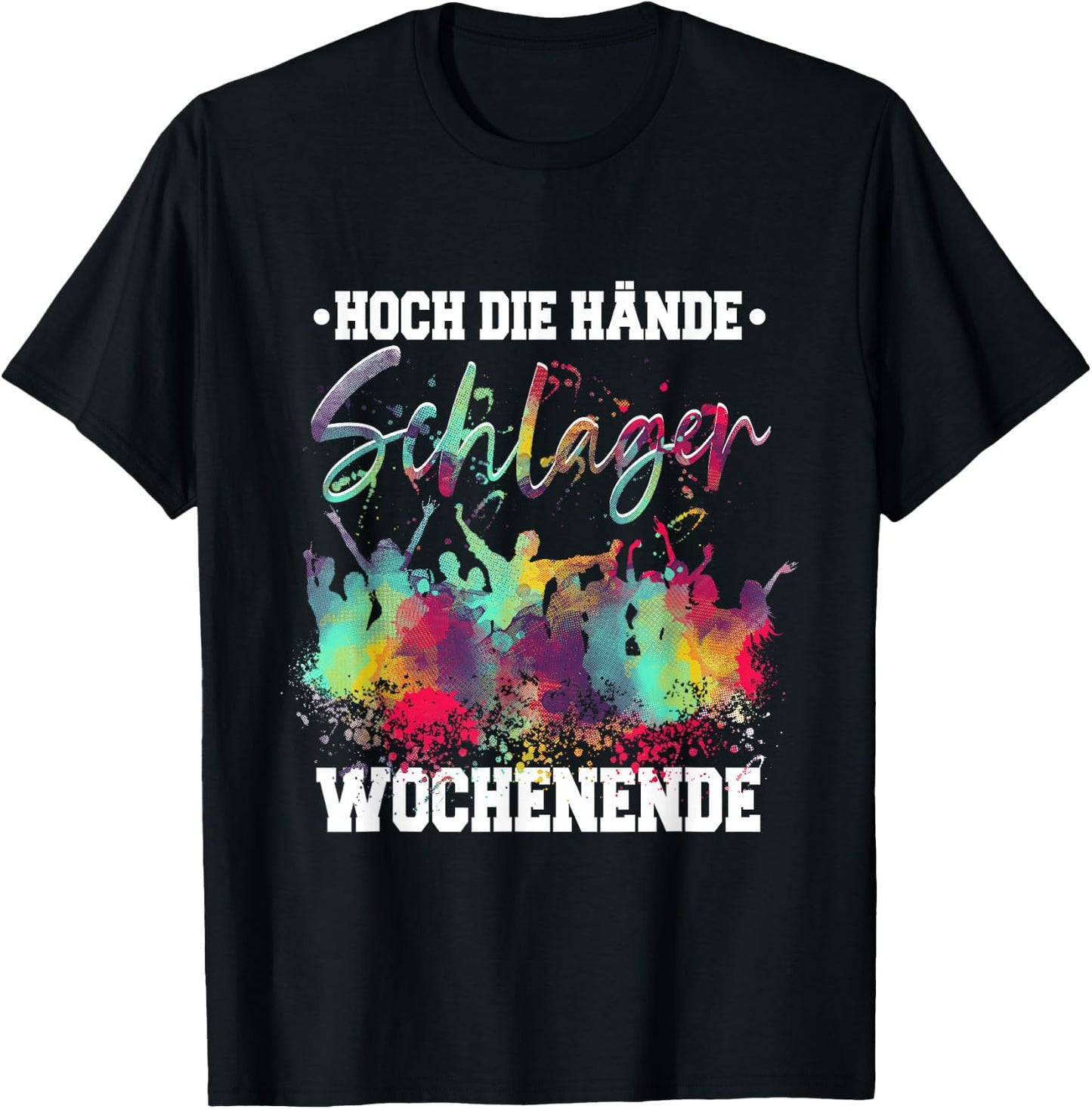 Schlagerparty Schlager , black, s T-Shirt - T-Shirt | Black