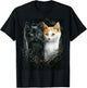 Süße magische Katze Kätzchen Kitten Fantasy Kunst T-Shirt - T-Shirt | Black