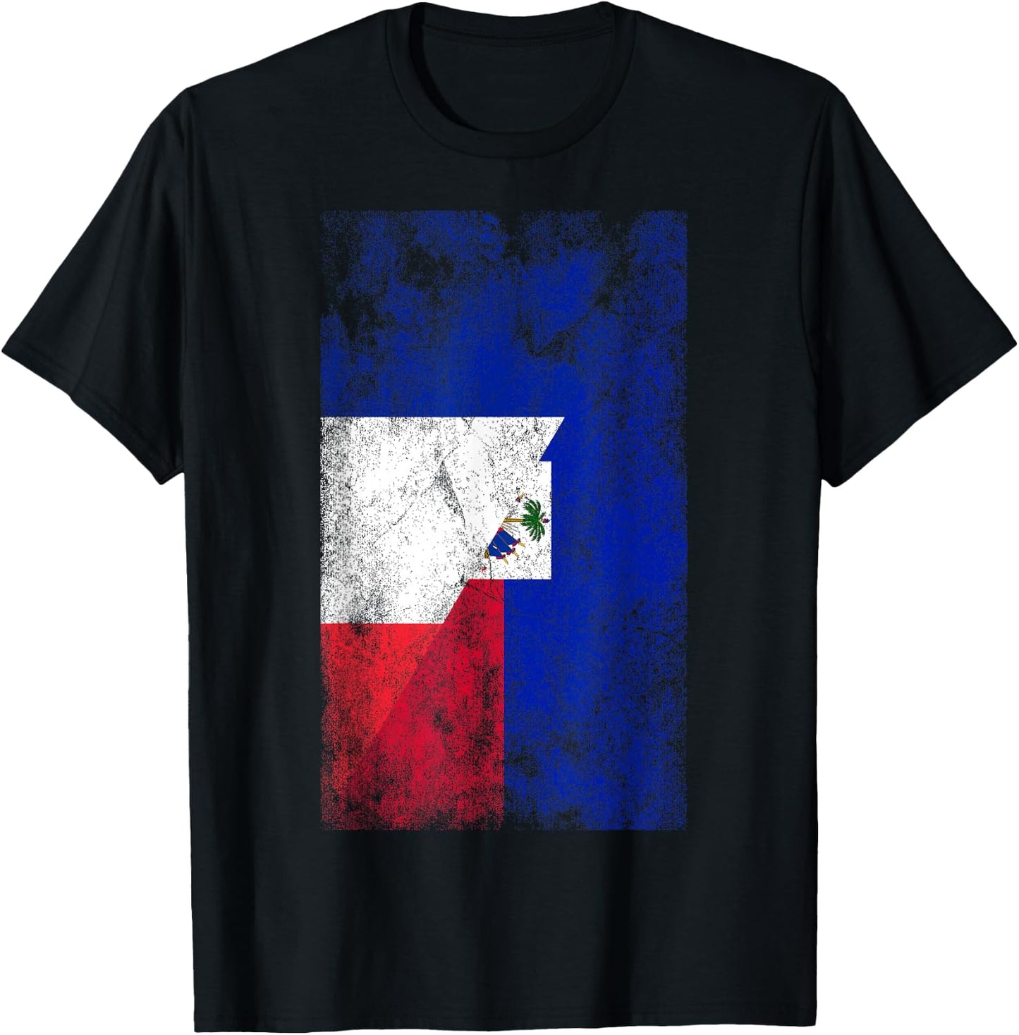 Flags France Haiti - French Haitian , Black, S T-Shirt - T-Shirt | Black