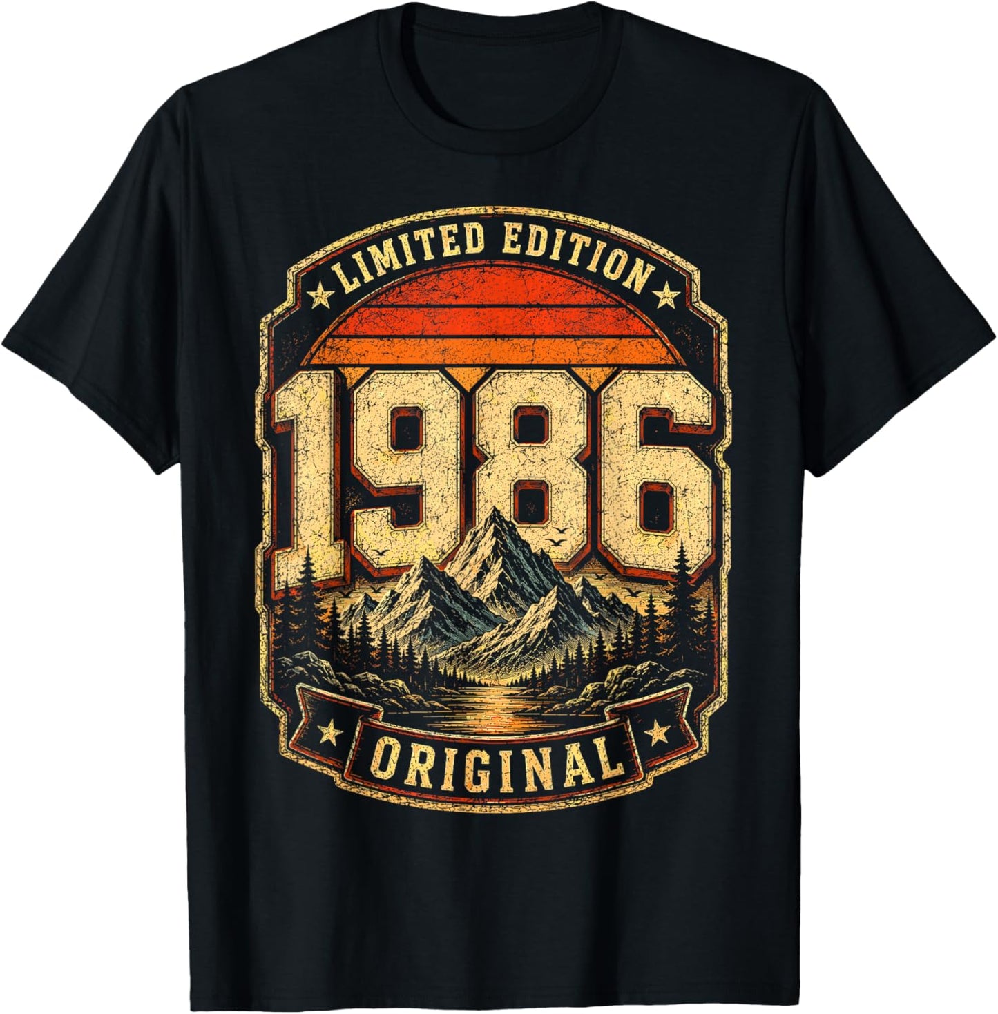 40e Anniversaire Homme Femme 40 Ans 1986 décoration Cadeau drôle T-Shirt - T-Shirt | Black