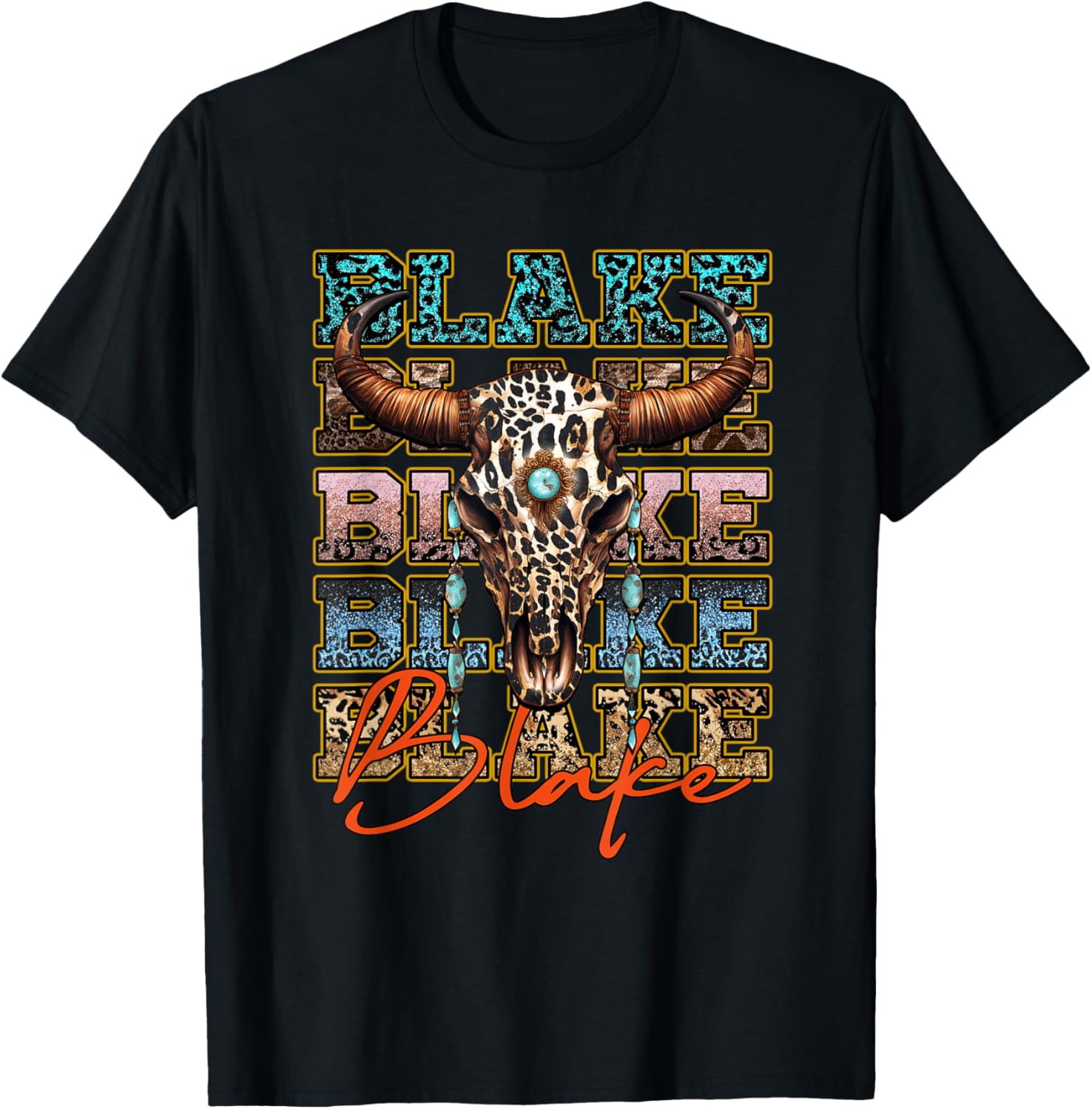 Blake Proud Name Personalized Vintage Outfit Last Name Pride T-Shirt - T-Shirt | Black