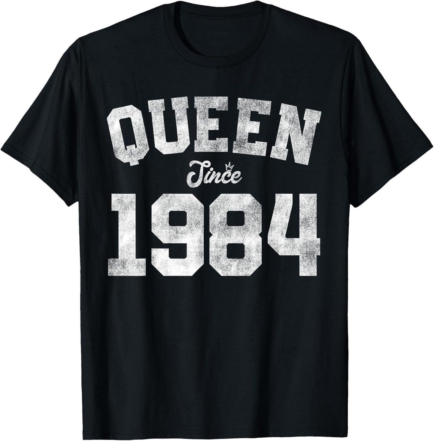 Queen Since 1984 42nd Birthday 42 Years Old Vintage Funny T-Shirt - T-Shirt | Black