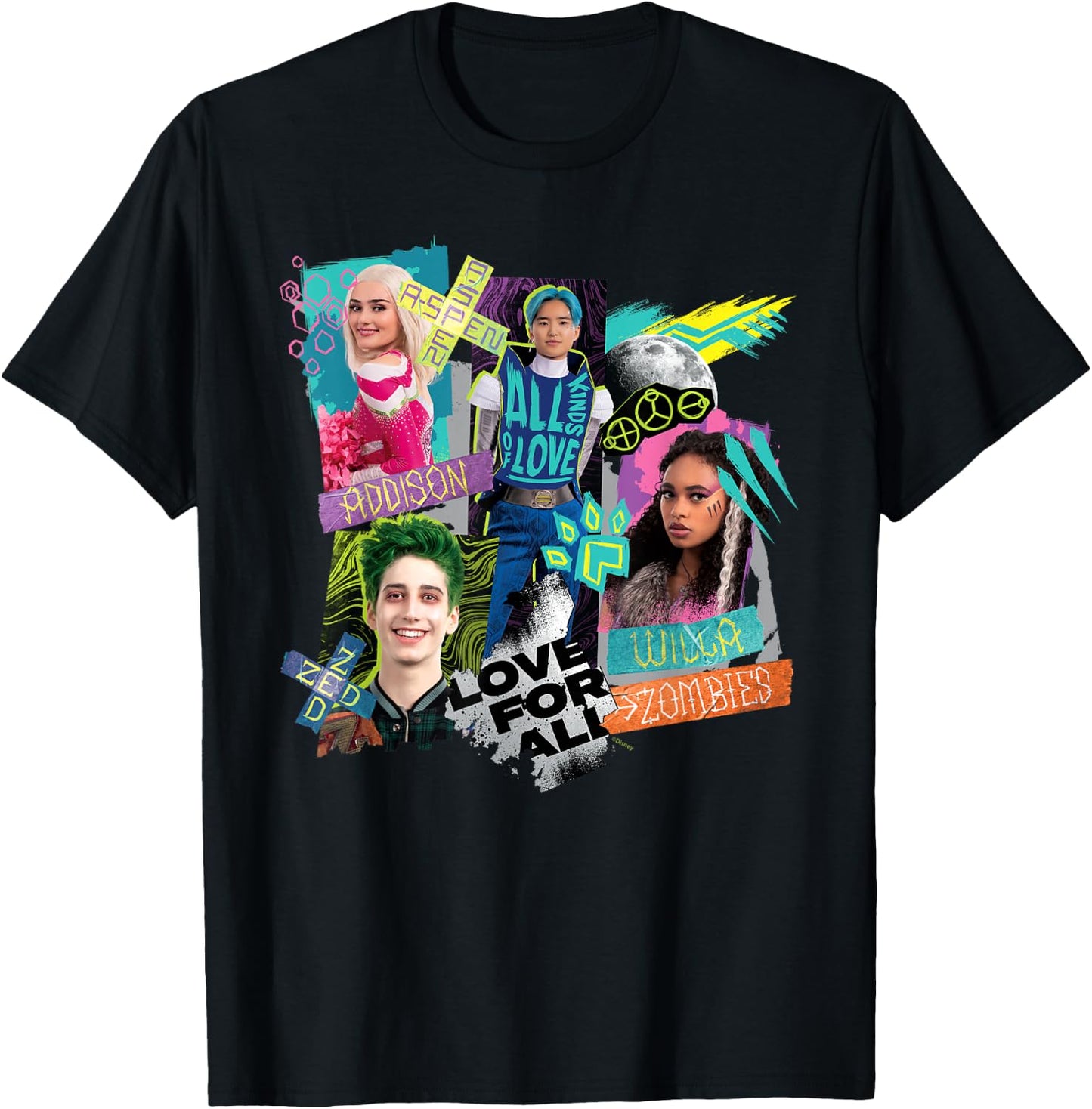 Disney Channel Zombies 3 Love for All, All Kinds of Love T-Shirt - T-Shirt | Black
