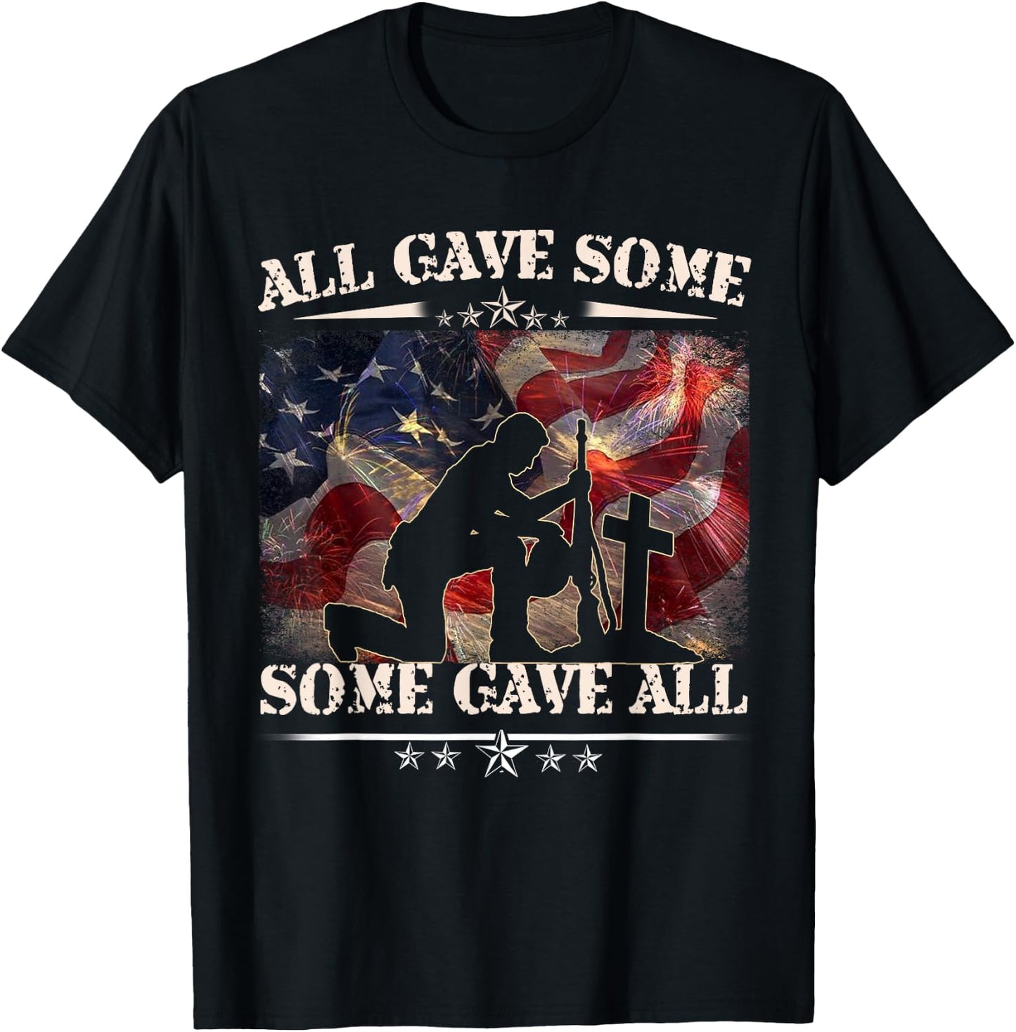 All Gave Some Some Gave All Veteran & Memorial's Day T-Shirt - T-Shirt | Black