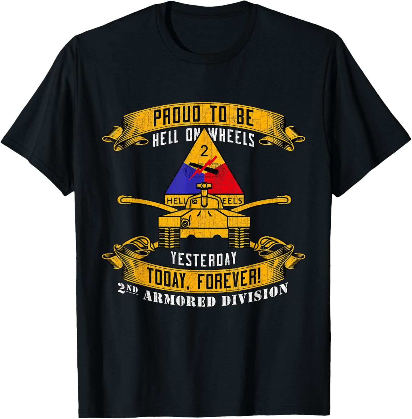 2nd Armored Division 2nd AD Veteran Fort Hood T-Shirt - T-Shirt | Black