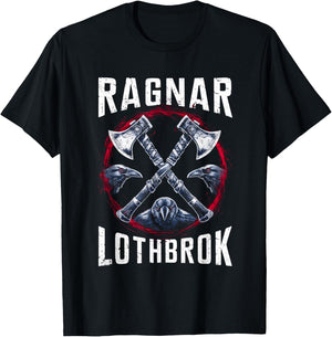 Ragnar Lothbrok Viking Warrior Lodbrok Norse Mythology , Black, S T-Shirt - T-Shirt | Black