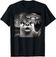 Funny otter Selfie with Alien UFO otters and alien lovers T-Shirt - T-Shirt | Black