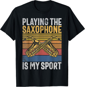 Playing the Saxophone is my Sport Saxophone T-Shirt - T-Shirt | Black