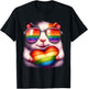 Gay Pride Guinea Pig Heart Rainbow LGBT Women Girls Kids T-Shirt - T-Shirt | Black
