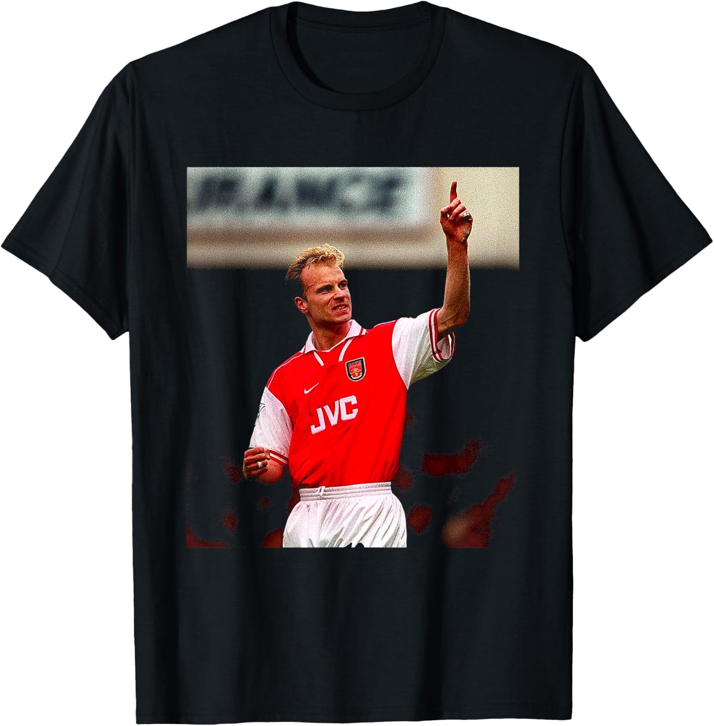 Football Player Dennis Bergkamp Arsenal in Highbury 1998 T-Shirt - T-Shirt | Black